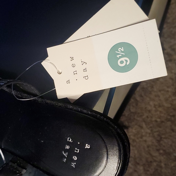  A New Day Maxine Flats in Black Velour shoes pointed - Picture 6 of 6